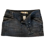 Daiiibabyyy  Y2k Vintage Black Denim Skirt Women Gothic Sexy Spicy Girl Mini Skirts Harajuku Grunge Slim Up Short Skirts Streetwear