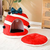 DAIIIBABYYY  -  Cats Bed Christmas Puppy for Winter Pet Supplies Warm Dog Mat Houses and Habitats Cushions Beds Accessories Christmas Decorates