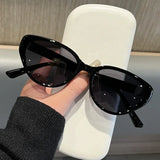 Daiiibabyyy  New Retro Small Frame Sunglasses Women Cat Eye Trendy Vintage Modern Eyewear Fashion Luxury Cycling Sun Glasses Shades