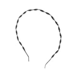 Daiiibabyyy  Creative Cross Wave Shape Headband Spring Shape Double Layer Thin Metal Hair Hoop Elastic Headwear Men Hair Bands Wash Face