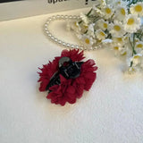 Daiiibabyyy  1pc new rose flower temperament petal clip fashionable shark clip clip Western hair clip
