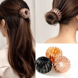 DAIIIBABYYY  -  Matte Hairpins Maker Bun Horsetail Buckle Hair Clips for Women Expanding Bird Nest Hair Claws Clips Korean Hair Accessories