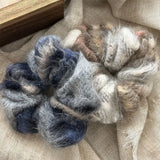 DAIIIBABYYY  -  2024 New Korean Winter Woolen Scrunchies Female College Girls Hair Ties Rope Khaki White Large Hair Bands Kawaii Ponytail Holder