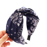 Daiiibabyyy  Wide Fabric Headbands For Women Girls Flower Knotted Hairbands Female Hair Bands Hair Hoops Hair Accessories