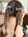 Daiiibabyyy Korean Fashion Lace Flower Cowboy Hair Clip Hairpins Exquisite Hair Bow Bangs Side BB Clip for Women's Girl Hair Accessories
