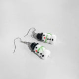 Daiiibabyyy  Winter 3D Ceramic Snowman Pendant Earrings Christmas Cute Fashion Jewelry Women and Girls Niche Gifts Earrings