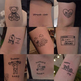 Daiiibabyyy  Cute Small Tattoo Sticker Waterproof Temporary Tattoo Lasts Up To 15 Days