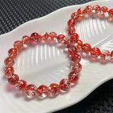 DAIIIBABYYY  -  10MM Natural Red Phoenix Feather Quartz Bracelet Reiki Gemstone Fashion Jewelry Halloween Fengshui Women Healing Gift 1pcs