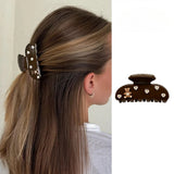 Daiiibabyyy  Blue Butterfly Hair Claw Clips for Women Medium Acrylic Jaw Clips Romantic Floral Moon Rhinestone Hair Accessories Elegant Gift