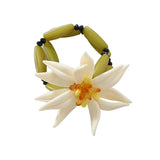 Daiiibabyyy  Exaggerated Earrings Necklace Flower Resin Crystal Necklace Chinese Style Fashion Clavicle Chain Niche Temperament Bracelet