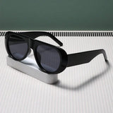 DAIIIBABYYY  -  Retro Large Sunglasses for Women Fashionable Wide Legs New Large Frame Sunglasses Gradient Color Personalized Glasses Goggles