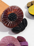 Daiiibabyyy  Vintage Acrylic Big Sunflower Brooches for Women Girls Fashion Flower Plants Brooch Lapel Pins Handmade Clothing Jewelry Gifts