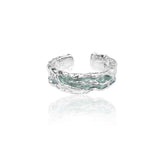 Daiiibabyyy  2Pcs/Pair Mint Green Matching Couple Friendship Lover Open Adjustable Rings Set Minimalist Engagement Wedding Rings Lovers Kit