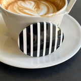 Daiiibabyyy  Blue Striped Hair Spring Clip Square Heart Acetate Hairpin Cute Black White Polka Dot Side Hair Clips Vintage Hair Accessories