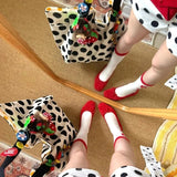 Daiiibabyyy  Polka Dot Print Shoulder Bag Large Capacity Tote Sac Femme Fashion Canvas Bolso Bags for Woman Korean Casual Bolsos Mujer