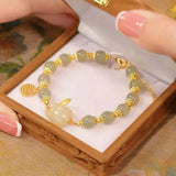 Daiiibabyyy  New Ethnic Style Natural Stone Beads Bracelet for Women National Handmade Fashion Design Hand Rope Tassels Fashion Jewelry Gifts