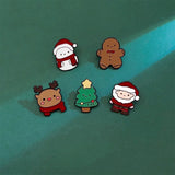 DAIIIBABYYY  -  Christmas Brooch Gingerbread Man Snow Man Santa Claus Enamel Pins Badge Jewelry Accessories Dripping Oil Lapel Pin Women