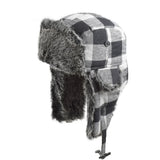 Daiiibabyyy  Plaid Russian Trapper Hat Lei Feng Hat Thickened Warm and Fashionable Cotton Hat Pilot Hat
