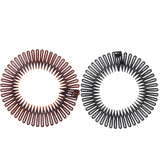Daiiibabyyy  2pcs Rhinestone Plastic Full Circle Stretch Diamond Flexible Comb Teeth Headband Hair Band Clip Face Wash Fixed Hair Accessories