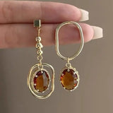 Daiiibabyyy  Elegant Freshwater Pearl Hoop Earrings For Women Luxury Vintage Tassel New Year's Jewelry Accessories