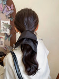 Daiiibabyyy  Square Hair Ties Scrunchies Women Elastic Hair Rope Bands Ponytail Holders Tie Hair Hoop Large Scrunchy Rubber Bands
