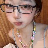 DAIIIBABYYY  -  Vintage Style Little Black Square Frame Glasses Y2K Millennium Sweet Cool Spicy Girl Premium Feel Cosplay Photography Eyeglasses