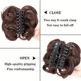 Daiiibabyyy  Synthetic Hair Bun Chignon With Claw Clip Messy Curly Ponytail Hair Extension Heat Resistant Hair For Elegant Women Daily Use
