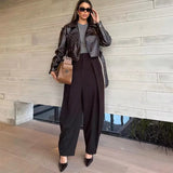 Daiiibabyyy  Tidalyf Pants Women's Spring New Fashion High Waist Pants Chic Youth Office Pants Street Elegant Holiday Spring Pantss