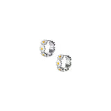 Daiiibabyyy New Korean Ins Daisy Flower Earrings Women's White Drip Oil Simple Temperament Earring Party Jewelry Gifts