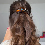 Daiiibabyyy  1/2pcs French retro amber ins light luxury heart-shaped hair clip high-end feeling spring clip sweet cool style hair clip