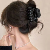 DAIIIBABYYY  -  Large Hollow Out Hair Claw Clips Crab Clamps Women Girls Ponytail Big PC Plastic Hair Barrettes Hairpin Hair Accessories Fashion