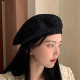 DAIIIBABYYY  -  Women's hat Sweet hollow breathable lace beret Summer thin breathable versatile casual fashion painter hat trend