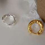 Daiiibabyyy Silver Gold Color Liquid Lava Earrings for Women Girl Gift Simplicity Texture Punk Jewelry Dropshipping Wholesale