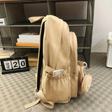 Daiiibabyyy  Backpack Simple Large Capacity Sports Travel Backpack Junior High School Leisure Backpack Tutorial Bag