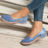 Daiiibabyyy  Summer Women Sandals Wedges Orthopedic Hollow Out Ladsies Casuasl Shoes Slip On Vintage Female Sandals Chaussure Femme
