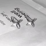 Daiiibabyyy  Korean Colorful Crystal Bow Stud Earrings for Women Girls Exquisite Sliver Color Bowknot Climbing Earrings Wedding Jewelry Gifts