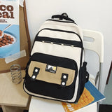 Daiiibabyyy  New Korean Style Travel Backpack Large Capacity Multi-pockets Student School Bag Waterproof Laptop Backpack Daily Use