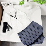 DAIIIBABYYY  -  Hot Girl Suit Women's Summer Turn-down Collar Slim Fit Lace Sleeveless Shirt High Waist Mini Skirt Two-piece Set Female Clothes