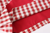 DAIIIBABYYY  -  Atmosphere Contrasting Color Checkered Lace Up Waist Cinched Sleeveless Dress