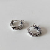 Daiiibabyyy  Silver Color Irregular Hollow Grid Hoop Earrings for Women Geometric Creative Punk Earring Party Jewelry Gift