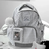 Daiiibabyyy  Striped Star Mochilas Mujer Large Capacity Mochila Japan Korean Style Bag Student School Backpack New Simple Bags for Woman