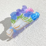 Daiiibabyyy  Summer Flower Series Design Hair Accessories Personality Artistic Colorful Acrylic Multiple Style Women's Claw Clip