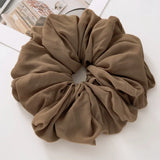 Daiiibabyyy  Big Size Chiffon Scrunchies For Muslim Women Custom Elastic Volumizing Oversized Neat stitching Malaysian Bunch Hair Tie