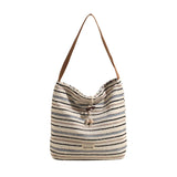 Daiiibabyyy  Contrast Color Striped Simple Grunge Shoulder Bags Sweet Y2k Aesthetic Casual Handbags All Match Chic Women Fashion Underarm Bag