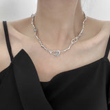 Daiiibabyyy Silver Color Opal Necklace for Women Girl Liquid Lava Star Irregular Jewelry 925 Stamp Birthday Gift Dropshippping