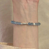 Daiiibabyyy  Fish Crystal Pearl Bracelet for Women Exquisite Chinese Style Beaded Pendent Bracelet Retro Simple Casual Versatile Jewelry Gift