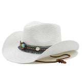 DAIIIBABYYY  -  Unisex Wide Brim Hat Leopard Print Felted Cap Panama Cow Design Cowboy Jazz Style Men's Fedora Hat for Women And Men