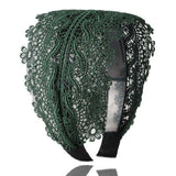 Daiiibabyyy  Simple Sweet Make up Resin Flower Cloth Lace Headband Korean Style Hair Wear Wide Side Hairband Women Hair Accessories