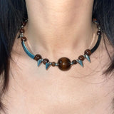 Daiiibabyyy  Draweye Rivets Necklaces for men Punk Style Beads Patchwork Chokers Jewelry Fashion Hiphop Vintage Collares Para Mujer