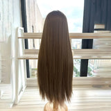Daiiibabyyy  Cute Lolita Girl Long Medium Length Wig Full Head Cover Style JK Universal Wig 80cm Head Cover Elegant Hair Extension